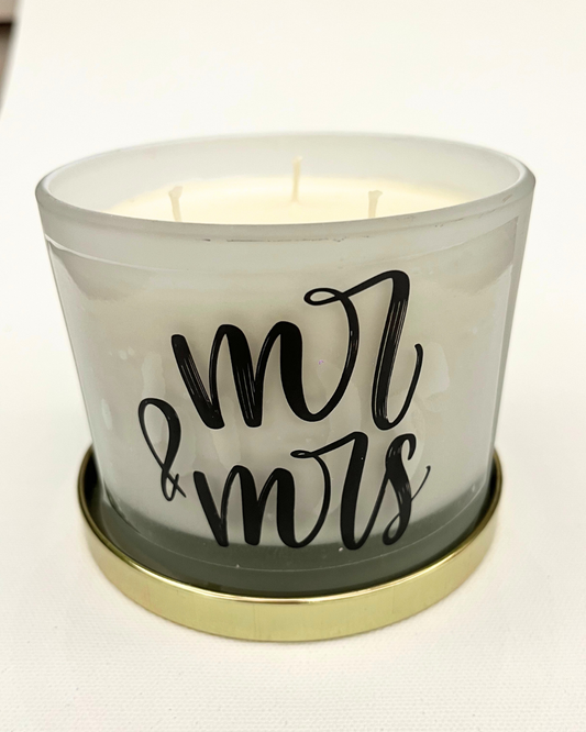 Mr. & Mrs: 3-Wick Soy Wax Candle