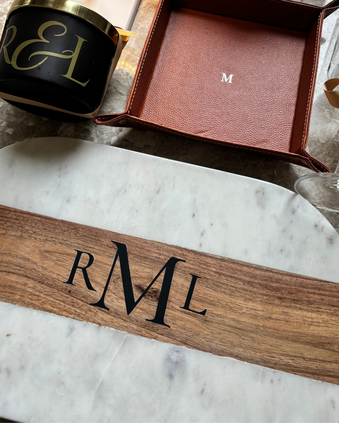 Marble & Wood Cheese Board