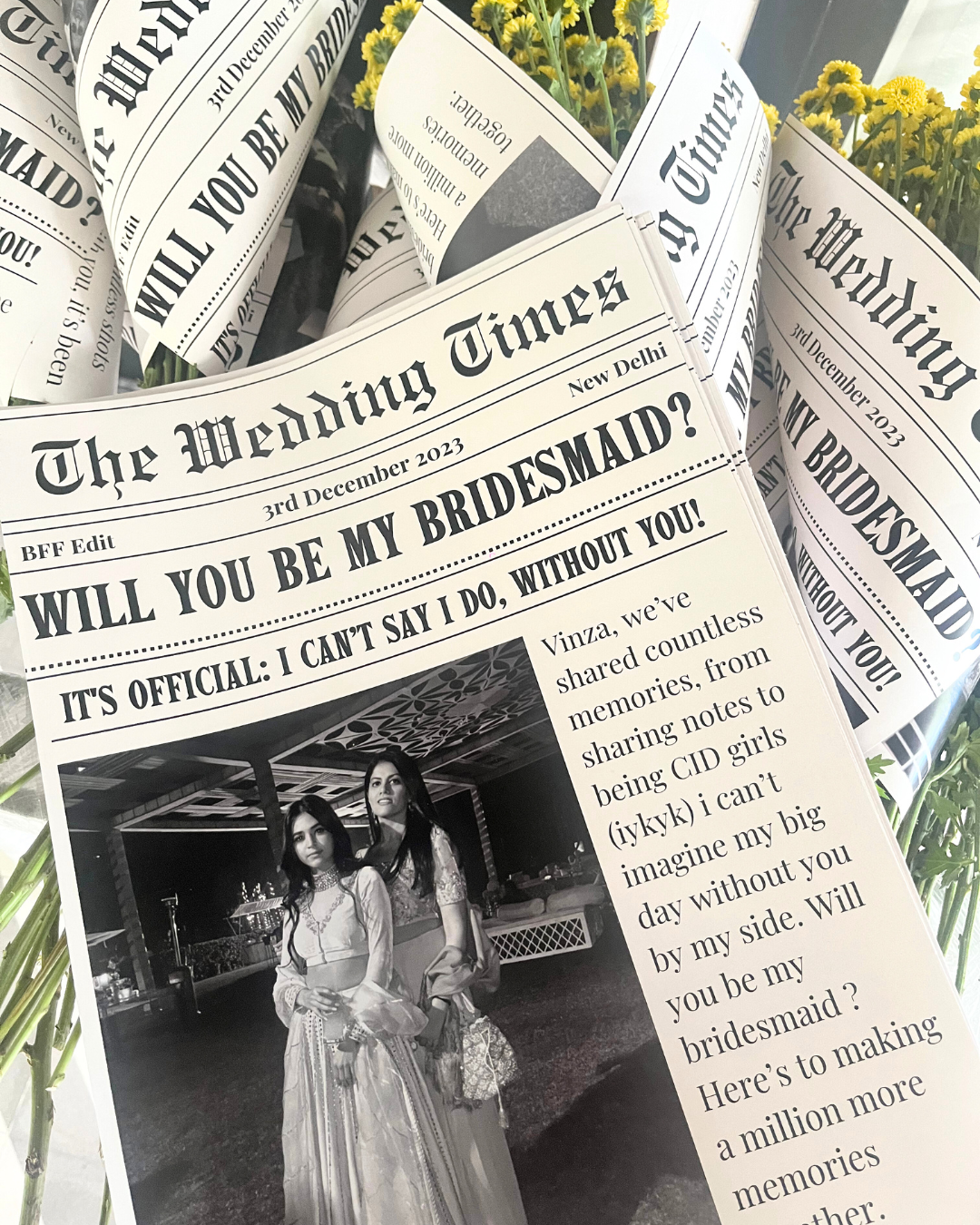 Bridesmaid Newspaper