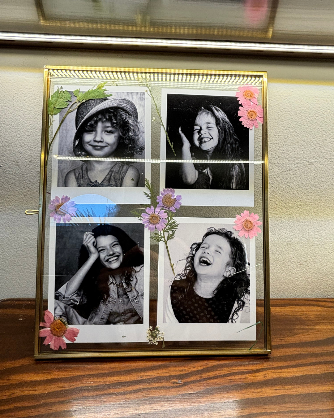 Dried Flowers Glass Frame