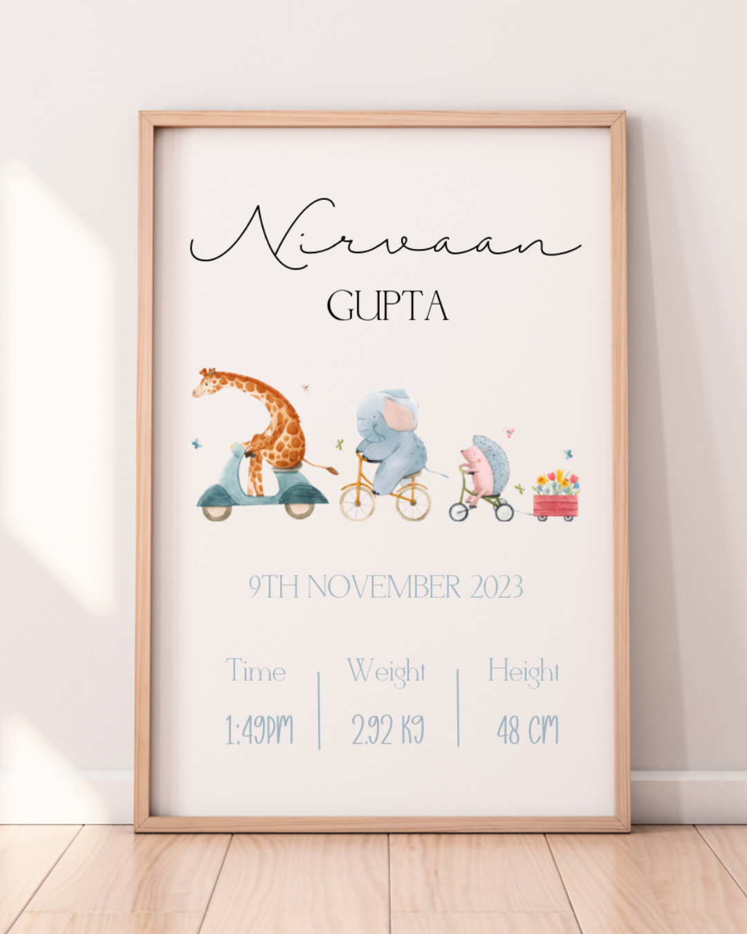 Baby Birth Stats: Personalized Frame