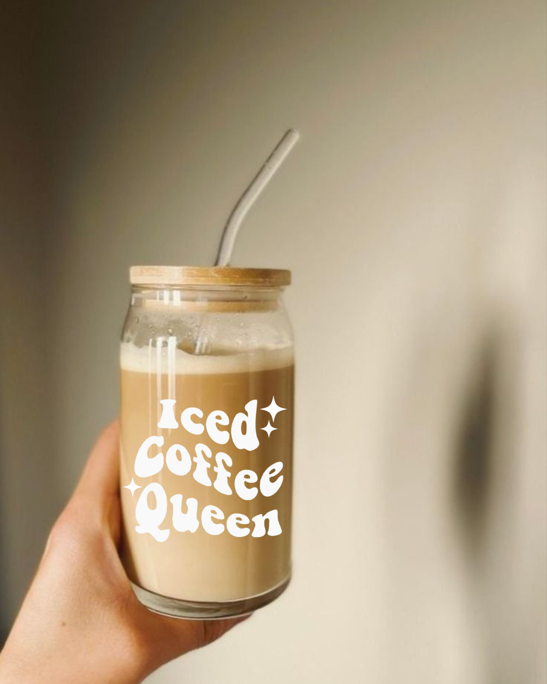 Iced Coffee Queen Glass Can