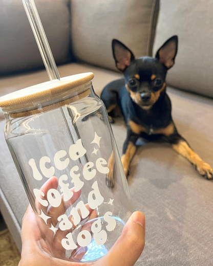 Iced Coffee & Dogs Glass Can