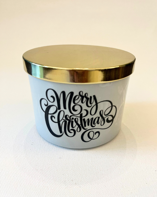 Merry Christmas: 3-Wick Soy Wax Candle