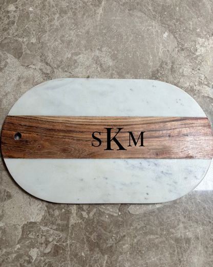 Marble & Wood Cheese Board