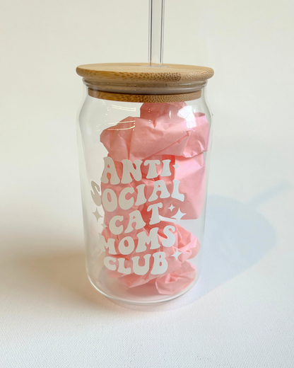 Cat Moms Glass Can