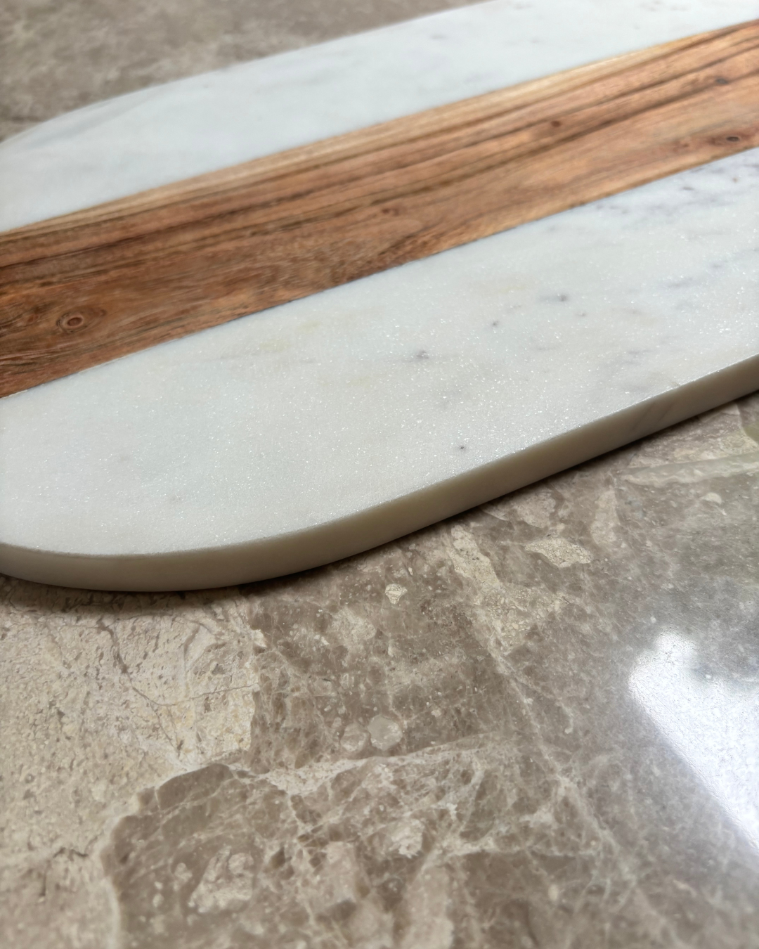 Marble & Wood Cheese Board