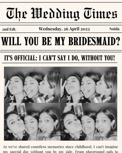 Bridesmaid Newspaper