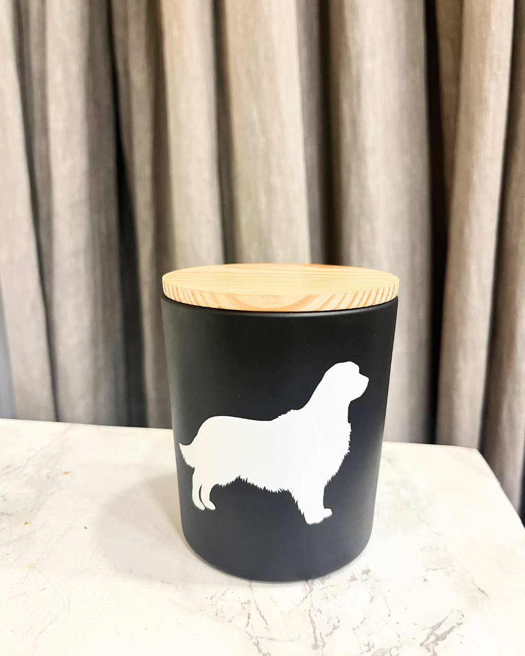 Personalized Dog Silhouette: Soy Wax Candle